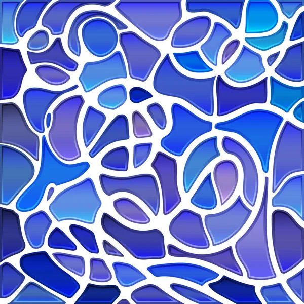 Abstracte Vector Glas Lood Mozaïek Achtergrond Blauw Violet — Stockfoto
