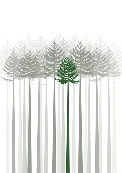Vektor Illusztráció Fák Tájkép Háttér Erdő — Stock Fotó