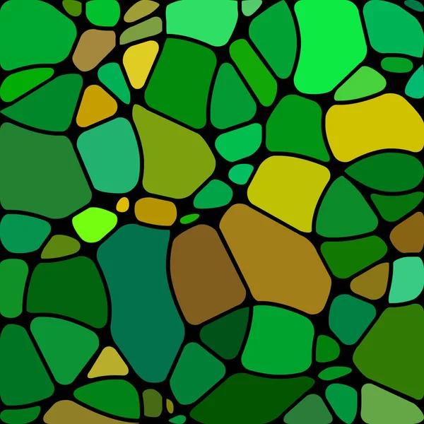 Elvont Vektor Festett Üveg Mozaik Háttér Zöld Körök — Stock Fotó