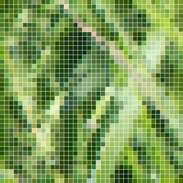 Abstrait Vecteur Carré Pixel Mosaïque Fond Vert — Photo
