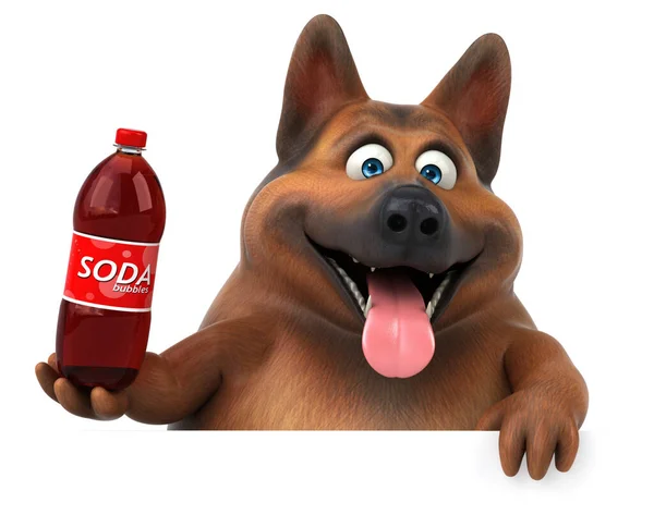 Rolig Tysk Herdehund Illustration — Stockfoto