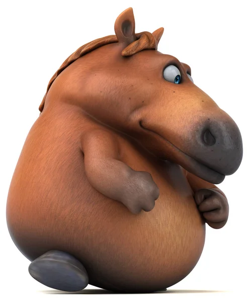 楽しい馬 3Dイラスト — ストック写真