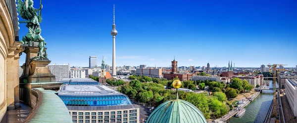 Panoramiczny Widok Centrum Miasta Berlin — Zdjęcie stockowe