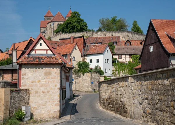 Città Vecchia Quedlinburg Sassonia Anhalt Germania Europa — Foto Stock