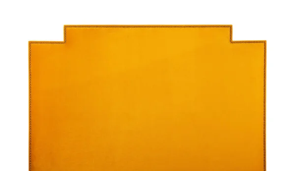 Sarı Turuncu Renk Yumuşak Kadife Kumaş Şekilli Yatak Başlığı Beyaz — Stok fotoğraf