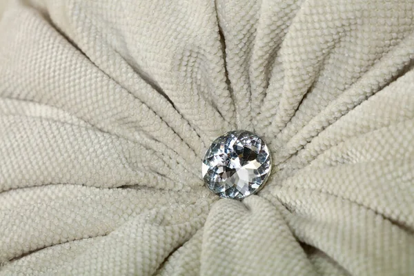 Close Strass Cristallo Forma Diamante Decorazione Strass Tappezzeria Tessile Mobili — Foto Stock