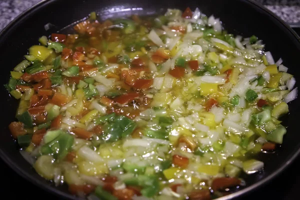 Verduras Fritas Sartén Comida Vegetariana — Foto de Stock