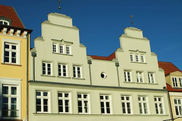 Historyczny Dom Szczytowy Greifswaldzie Miasto Północnym Wschodzie Niemiec — Zdjęcie stockowe