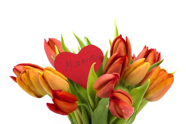 Букет Тюльпанів Серця День Матері — стокове фото