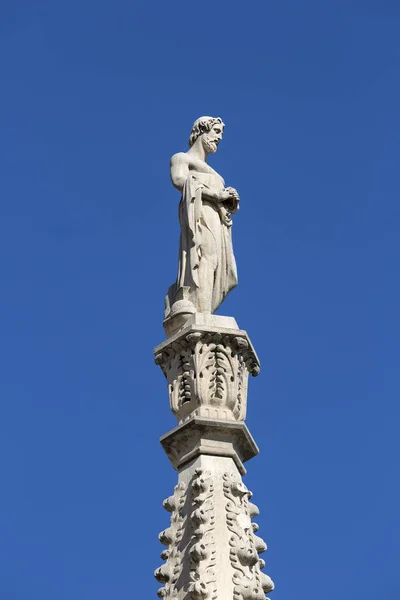 Catedral Milão Duomo Milano Igreja Gótica Detalhes Fachada Milão Itália — Fotografia de Stock