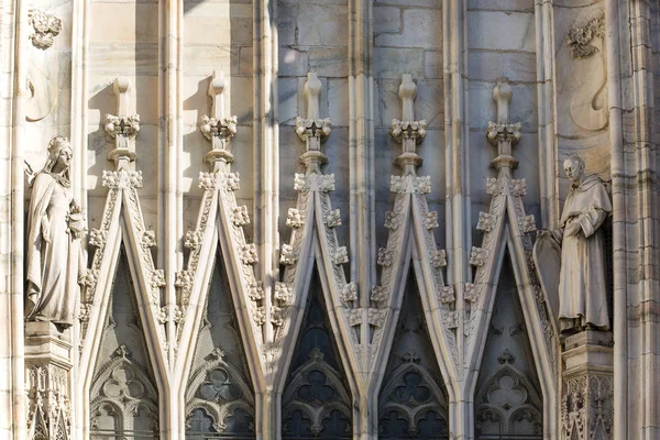 Catedral Milán Duomo Milano Iglesia Gótica Detalles Fachada Milán Italia — Foto de Stock