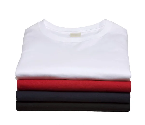 Pilha Camisas Suor Isolado Branco — Fotografia de Stock