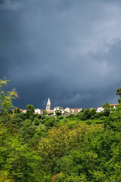 Hum Malé Městečko Centrální Části Istrie Severozápadní Chorvatsko — Stock fotografie
