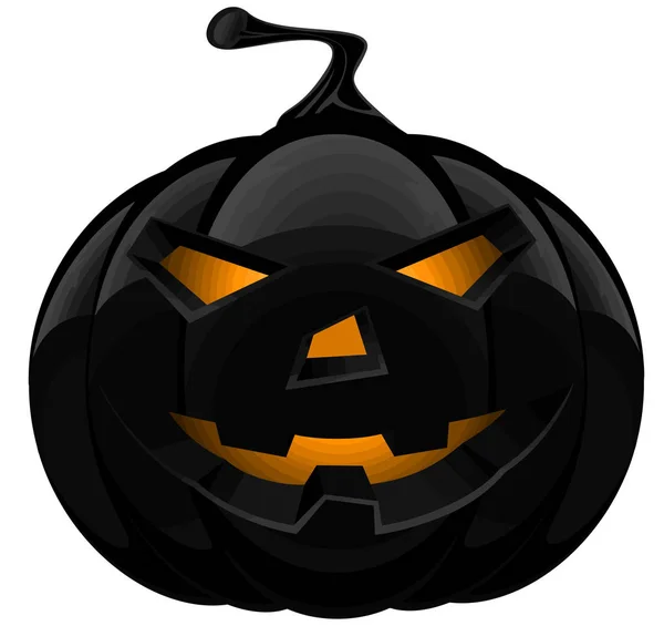 Nero Zucca Halloween Terrore Spaventoso Illustrazione — Foto Stock