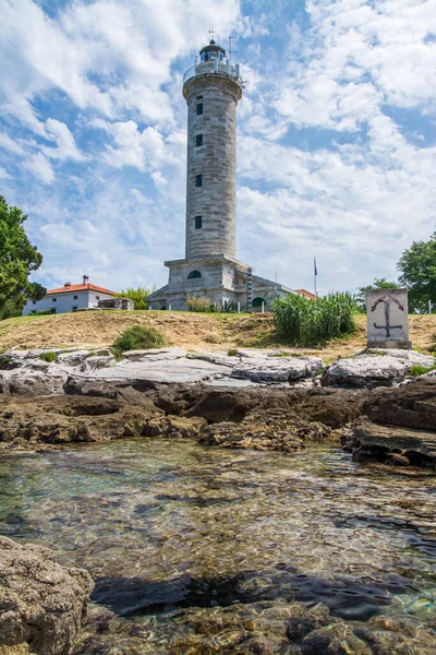 Savudrija Asentamiento Costero Noroeste Istria Croacia Faro Más Norte Croacia — Foto de Stock