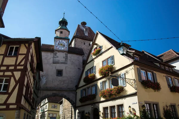 Rothenburg Der Tauber Ist Eine Stadt Landkreis Ansbach Mittelfranken Der — Stockfoto