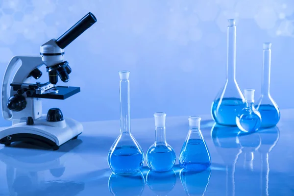 Badania Laboratoryjne Rozwój Wyroby Szklane Eksperymentów Chemicznych — Zdjęcie stockowe