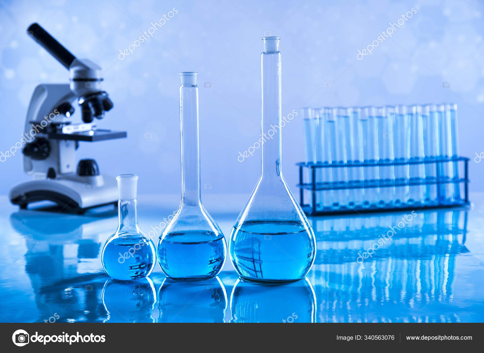 Assorted Laboratory Glassware Equipment Stock Photo by