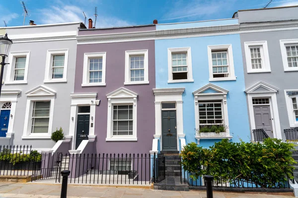 Colorful Row Houses Seen Notting Hill London — Stock Photo, Image