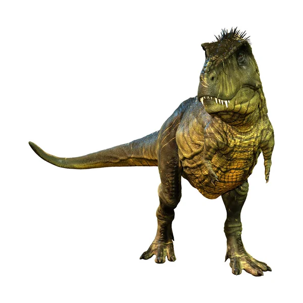 白い背景に孤立した恐竜ティラノサウルスレックスの3Dレンダリング — ストック写真