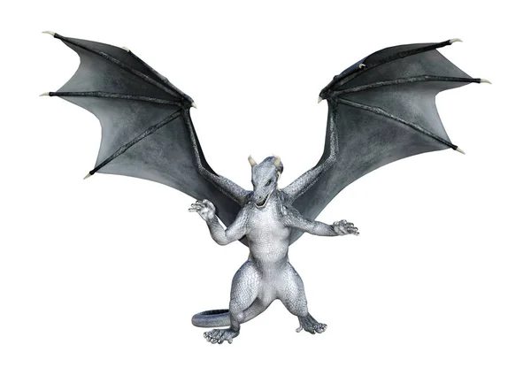 Representación Dragón Fantasía Aislado Sobre Fondo Blanco — Foto de Stock