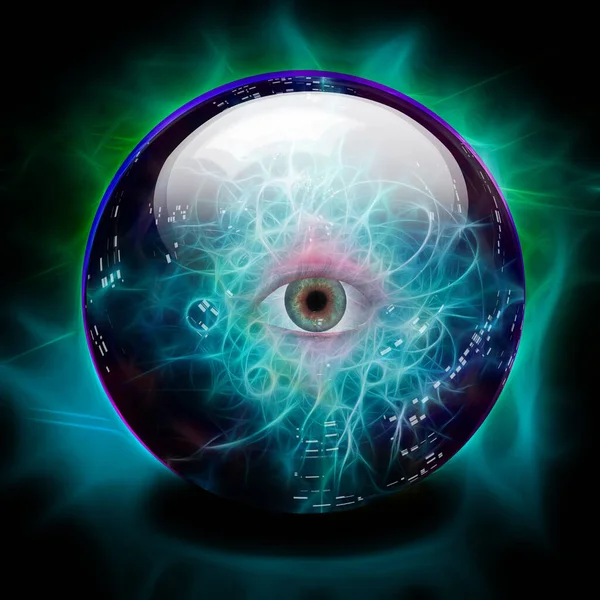 Crystal Ball All Seeing Eye — Stock Photo, Image