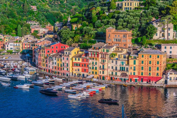 Festői Halászati Falu Holiday Resort Portofino Genova Nagyvárosi Város Olasz — Stock Fotó