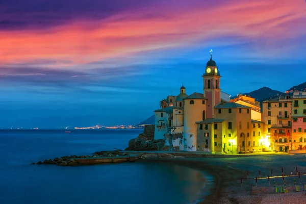 Turistorten Camogli Den Italienska Rivieran Metropolitan Staden Genua Ligurien Italien — Stockfoto