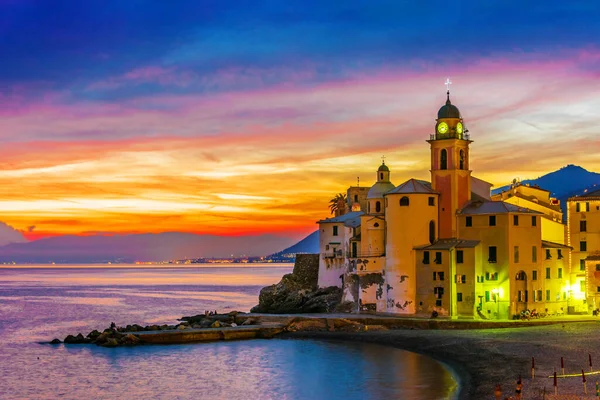 Der Touristenort Camogli Der Italienischen Riviera Der Metropole Genua Ligurien — Stockfoto