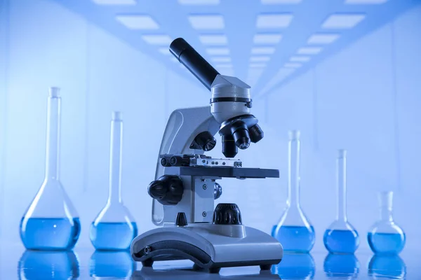 Glassware Laboratory Beakers Science Experiment — Stock Photo, Image