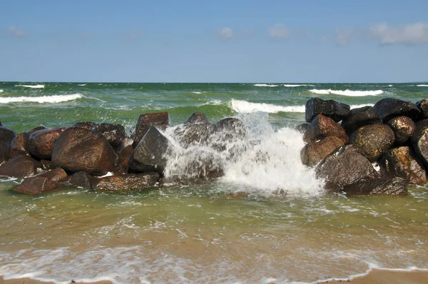 Wellenbrecher Der Ostsee — Stockfoto