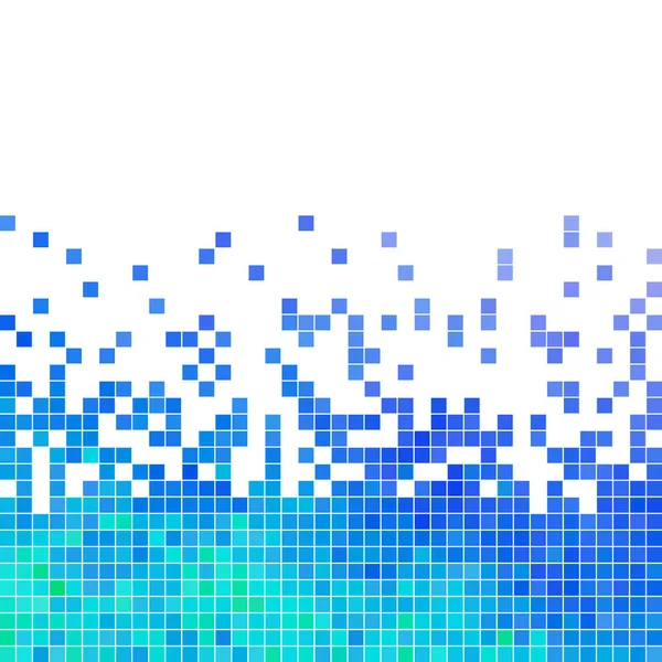 Abstrakcyjne Kwadratowe Tło Mozaiki Pikselowej Niebieski — Zdjęcie stockowe