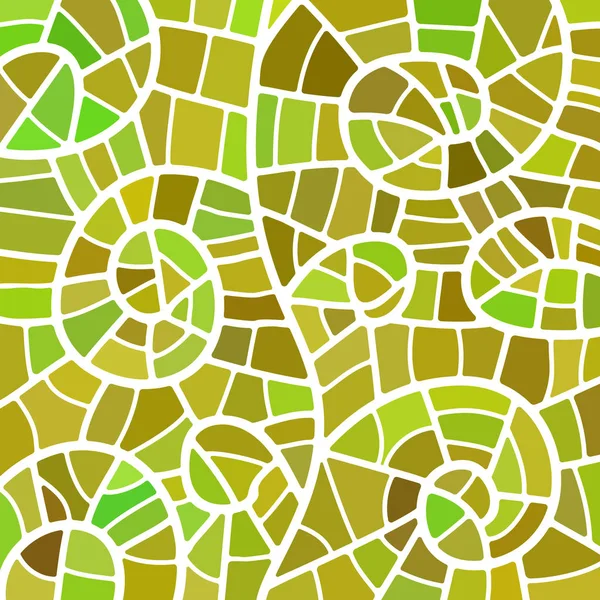 Abstrato Fundo Mosaico Vidro Manchado Verde Marrom — Fotografia de Stock