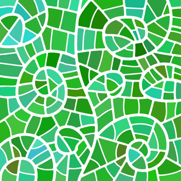 Abstract Stained Glass Mosaic Background Green Blue — 图库照片