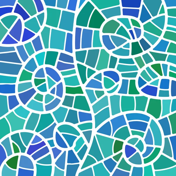 Abstract Glas Lood Mozaïek Achtergrond Blauw Groen — Stockfoto