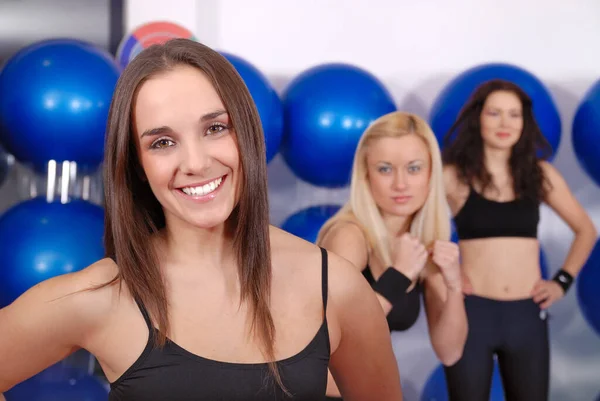Pretty Girls Working Out Fitness Club — Stock Photo, Image