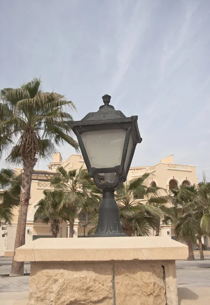 Retro Street Lamp Beach Summer Day — 스톡 사진