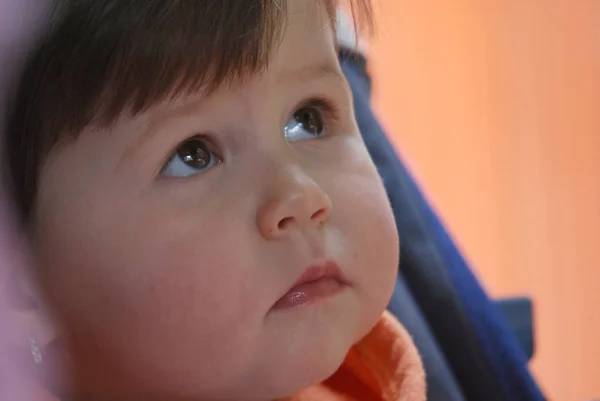 Closeup Portrait Cute Baby — Stock Photo, Image