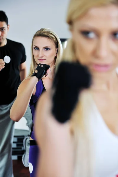 Kvinna Motion Fitness Och Fin Passform Fitness Sport Club Inomhus — Stockfoto