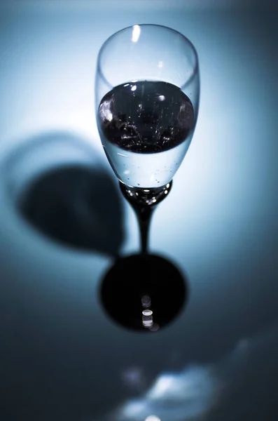 Copo Água Vinho Tinto — Fotografia de Stock