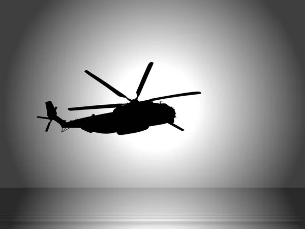 Militär Helikopter Isolerad Vitt — Stockfoto