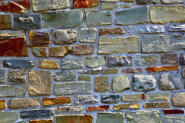 Stenen Muur Als Achtergrond Kleine Stad Banneux België — Stockfoto