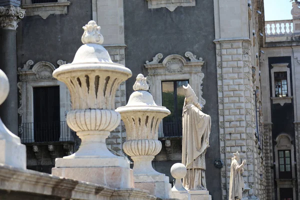 Statues Peter Paul Cathédrale Catane — Photo