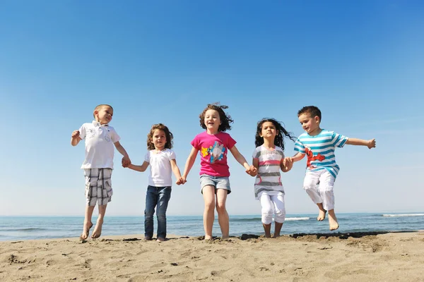 Group Happy Child Beach Who Have Fun Play Games Royalty Free Stock Photos