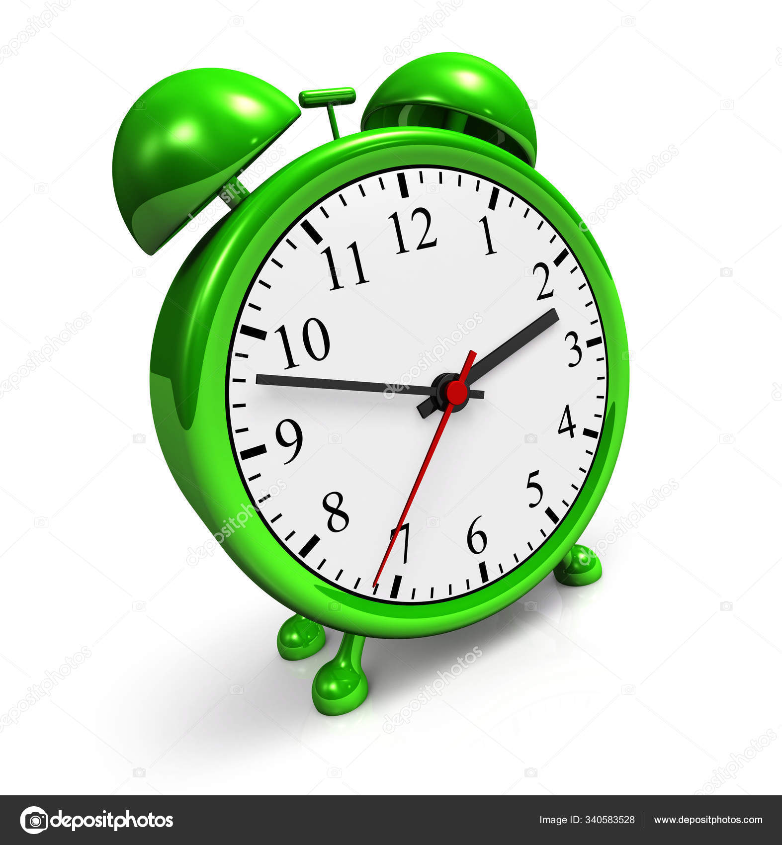 Green Alarm Clock Stock Photo by ©PantherMediaSeller 340583528