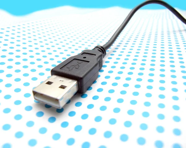 Noktalı Arkaplanda Usb Kablosu — Stok fotoğraf