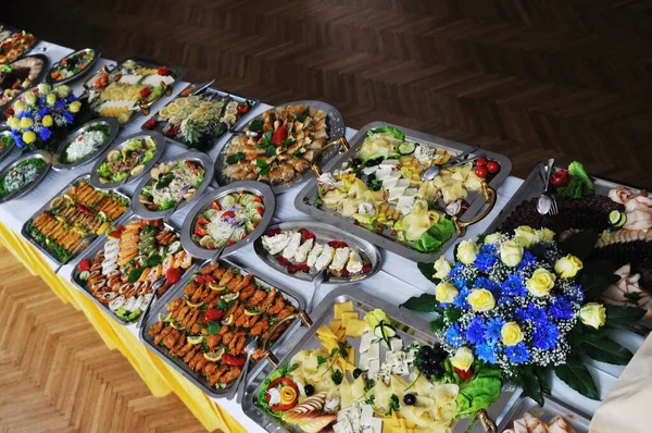 Buffet Restauração Comida Arangement Mesa — Fotografia de Stock