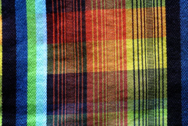 Colorful Tablecloth Fabric Textile — Stock Photo, Image