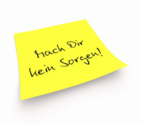 Notizen Keine Sorge — Stockfoto