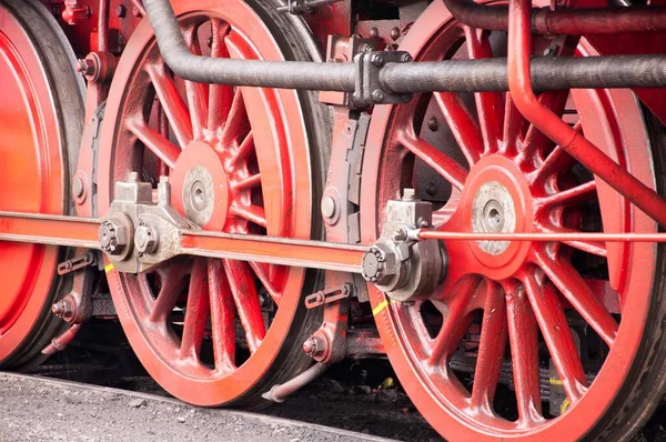 Velho Vapor Locomotiva Close — Fotografia de Stock